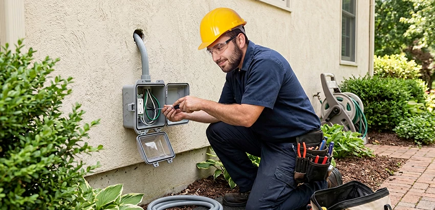 Outdoor Outlet Installation on Vinyl Siding in Deland